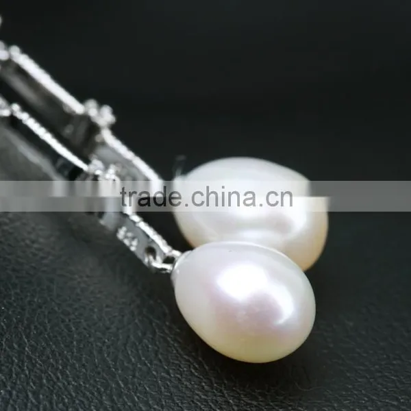 2015 Hot Sale Korean Long Seawater Pearl Earings Fashion Long Earrings for Girls photo-2