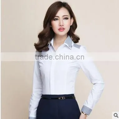 Wholesale EXW Price Ladies Blouses and Tops Ladies Formal Shirts Patterns photo-3