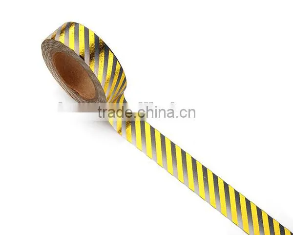 2 Patters 1.5cm*10m Gold Foil Washi Tape for Decorative photo-3