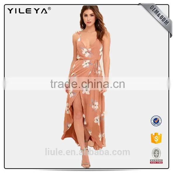 New Design Pattern Fashion Girls Party Dress High Quality Floral Print 2017clothing photo-3