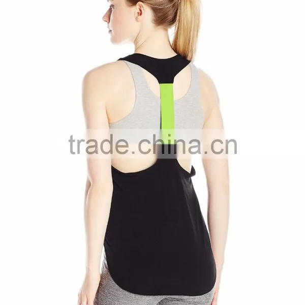Girls' Fancy Fashion T-shaped Tank Tops Black Tank Top Women Sports Yoga Wear photo-3