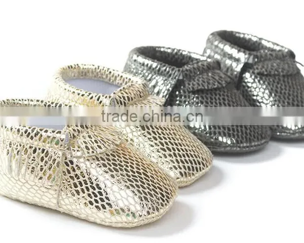 Shinning Leather Moccasins Shoes for Baby, Baby PU Shining Moccains photo-2