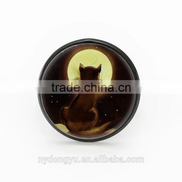 Women Alloy Black Cat Design Ring/creative Women Rose Ring Top Quality Ring photo-4