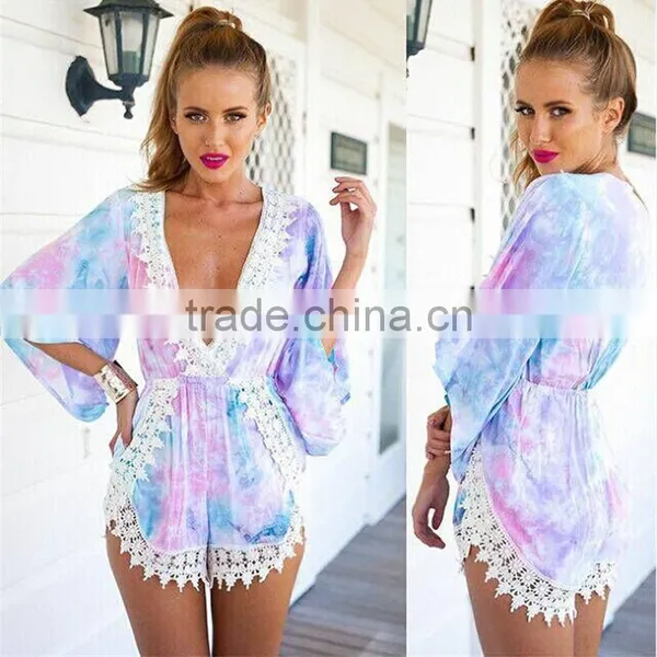 Onen Onen Hot Sale Sexy Pink Flower Pattern Backless High Quality Cheap V Collar Summer Dress photo-4