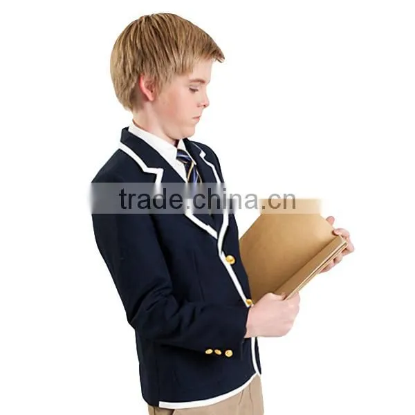 Custom 100%Polyester School Uniforms Navy Blazers photo-4