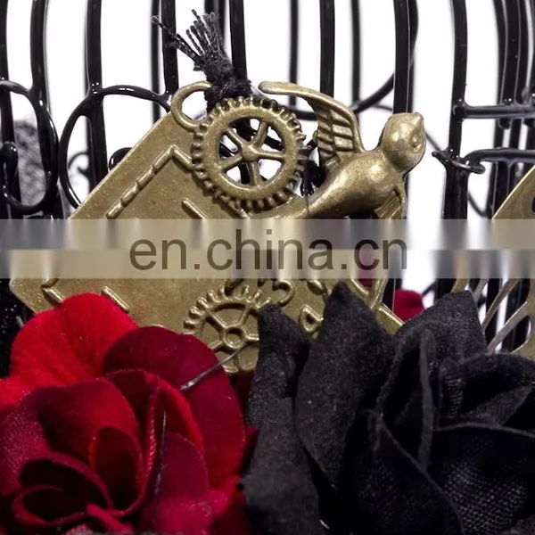 Gothic Caged Rose Fascinator Hat With Hairclip photo-6