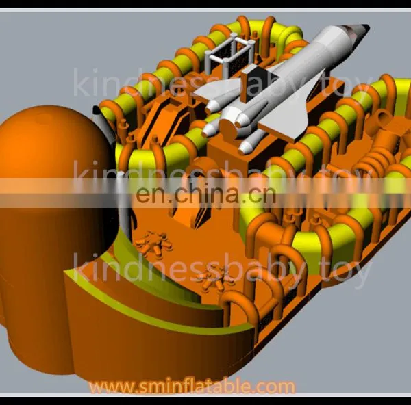New Design Inflatable Missile , Inflatable Missile Playground , Giant Inflatable Playgrounds for Sale photo-3