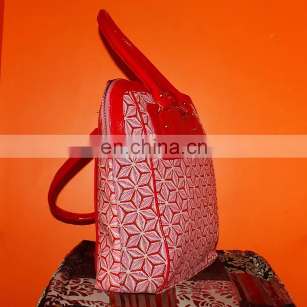 Indian Handmade Red Colour Woman Luxury Bag photo-2