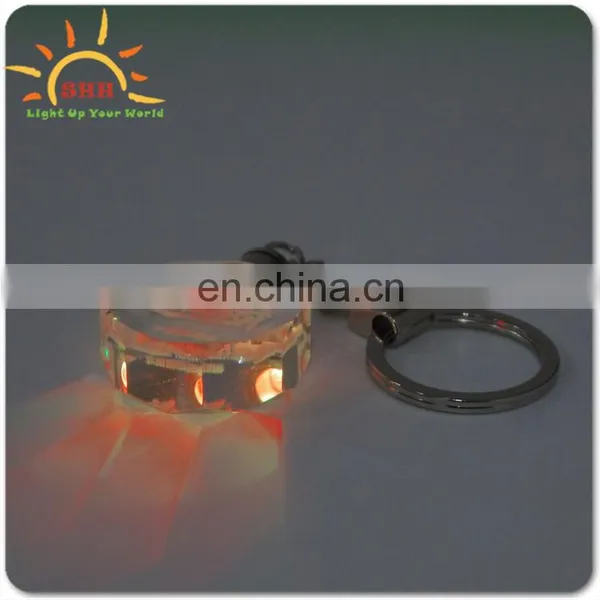 New Custom Logo Safety Reflective Plastic Led 3d Keychain,Flashing Led Keychain,Reflector Keychain photo-5
