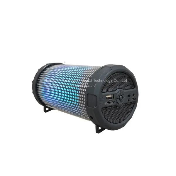 Portable Round Shape Wireless Speaker Mini Bluetooth Bazooka Speaker With Color Lights photo-2
