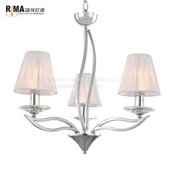 Hot Sale Modern Cheap Chrome Iron Hanging Wedding Chandeliers Lighting for High Ceilings photo-2