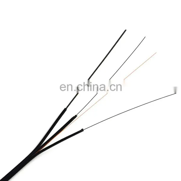 Indoor Outdoor 1F 2F 4F FTTH Fiber Optic Drop Cable With Steel Wire Strength Member
