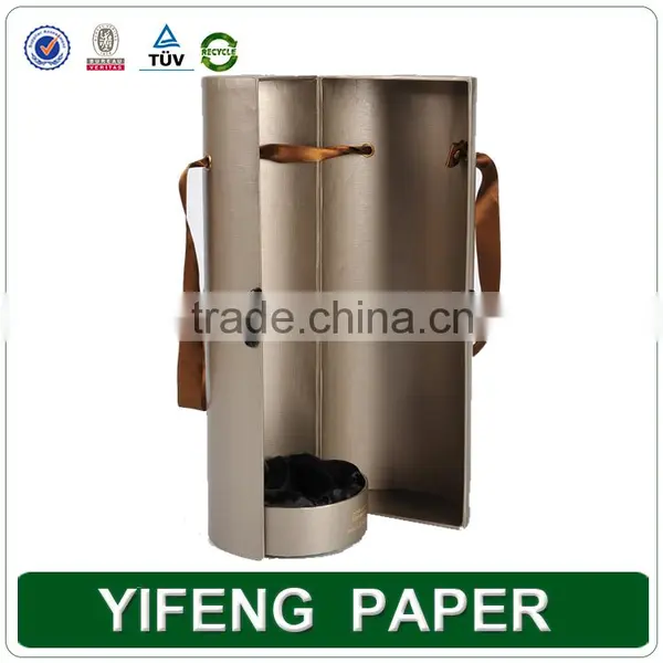 Custom Fancy Round Tube Wine Gift Boxes Wholesale photo-6