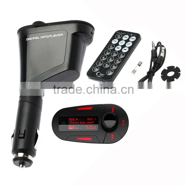 Wireless Car Kit MP3 Player FM Transmitter Modulator USB MMC LCD Remote Green ,car Kit Bluetooth Mp3 Player With fm Transmitter photo-4