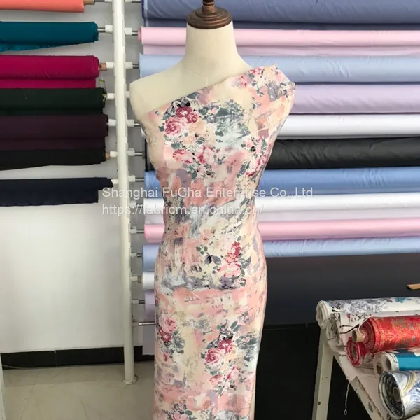 Plain Style Poplin Digital 100% Cotton Printed Fabrics For Clothing photo-3