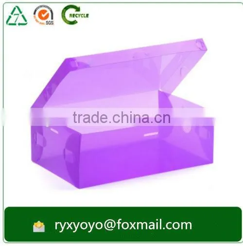 Colored Clear Folding pp Plastic Storage Shoe Box photo-2