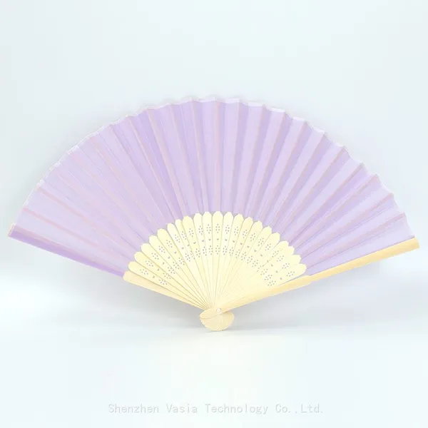 High Quality Personalized Custom Printing Wedding Bamboo Round Folding Hand Fan photo-2