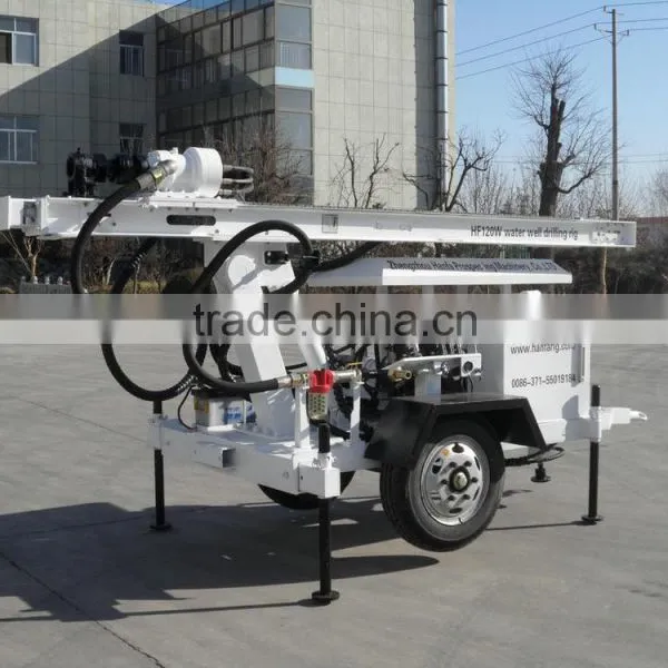Portable Type HF120W Water Drilling Rig Working With Mud and Air photo-2