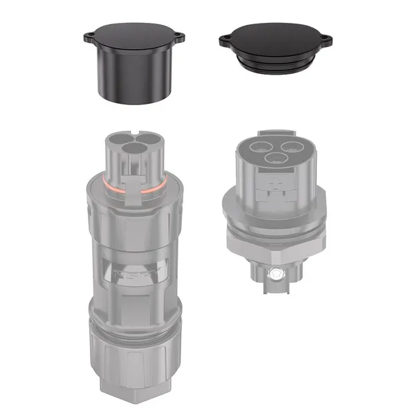 NSPV Solar Silicone Rubber Inverter 3P AC Connectors End Cap Dust Caps photo-3