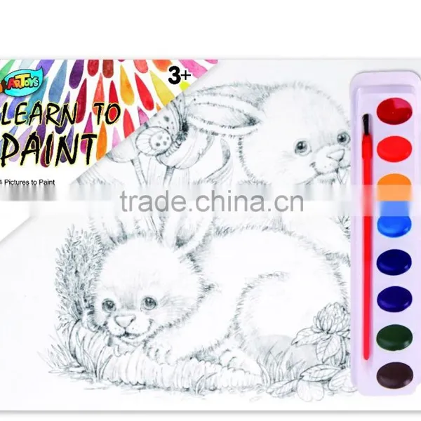 2015 New Watercolor Painting Kit, Children With School Painting Supplies.