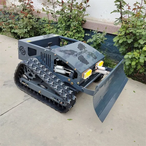 Gasoline/Electric Hybrid Cordless Remotely Controlled Lawn Cutting Machine 800mm Cutting Width 4Km/H Speed High Torque Engine photo-5