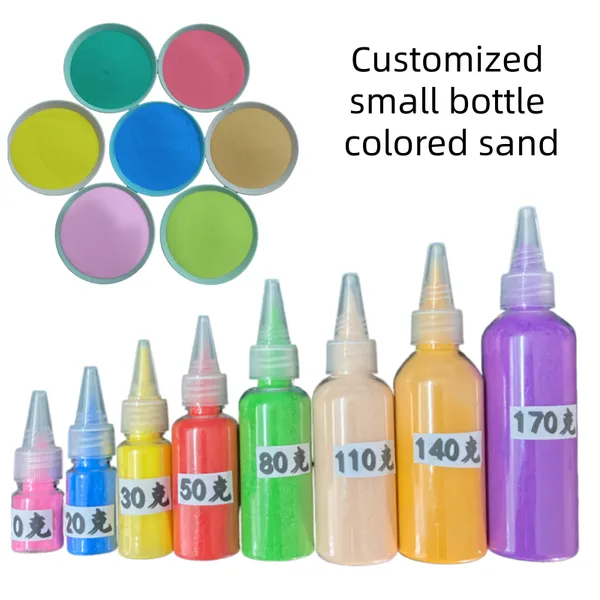 Children's Sand Painting Beading Enamel Jingdezhen Blue Glazed Art DIY Sand Painting Bottle With 72 Colors of Sand photo-4
