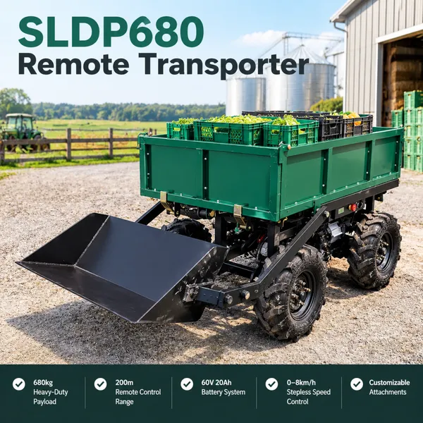 【Vigorun RC Transport Trolley CE/EPA Certified All-Terrain Performance for Farm Cargo Delivery】
