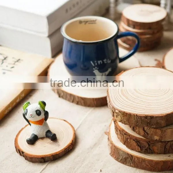 Timber Wooden Coasters, Wood Cup Coasters With Bark photo-2