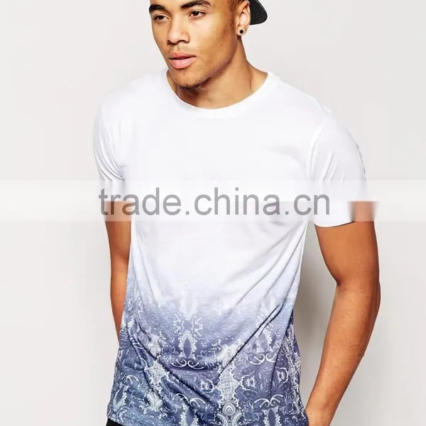 New Look T-Shirt With Dip Dye Paisley Print