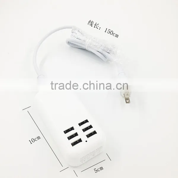 High Quality 5V 4A 6 USB Port USB Wall Power Adaptor Charger photo-3