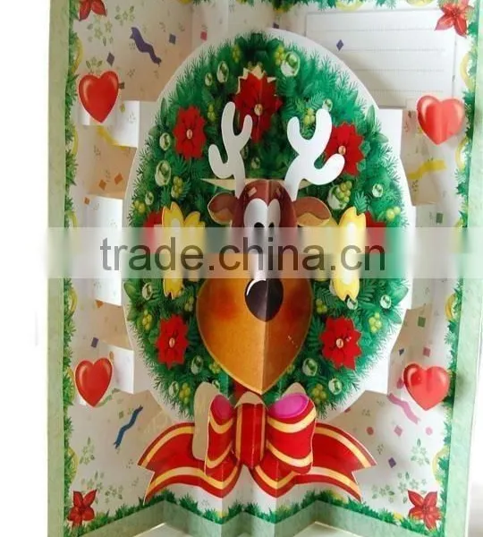 Chirstmas Deer Greeting Pop up Card for Kids