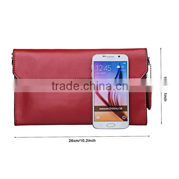 Custom Red Color Ladies Leather Acrylic Clutch Bag Envelope Evening Bag Wholesale photo-2