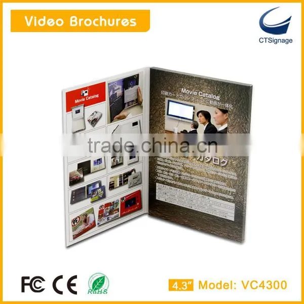 New Year Greeting Card 4.3 Inch Lcd Screen Video Book Brochure Greeting Card VC4300 photo-2
