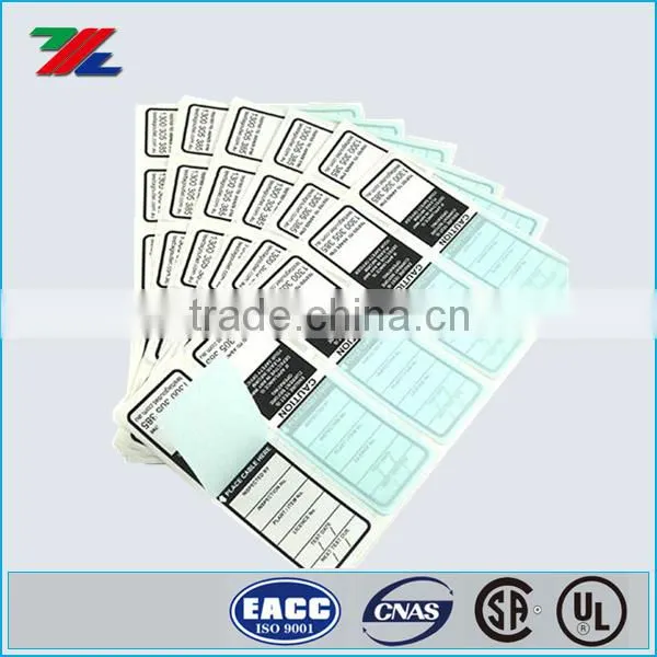 Heavy Duty Test Tags With an Over Laminated Security Flap / Self Lamination Test Tag With Unique Numbers photo-2
