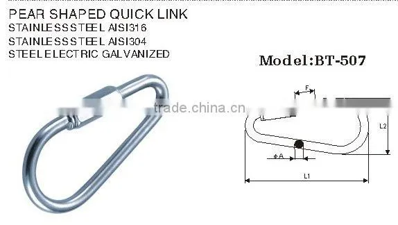 New Premium Cheap Price Pear Shaped Quick Link Steel Electric Galvanized OEM Service China Supplier Hardware photo-2
