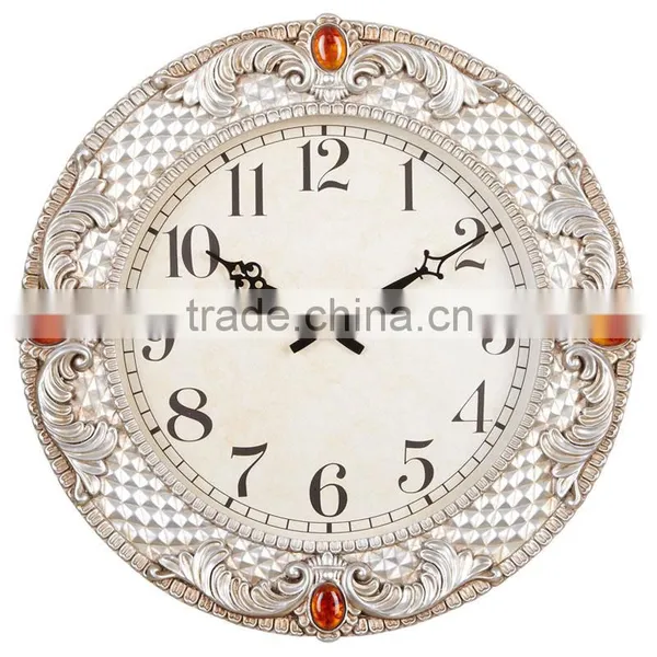 48cm Jewelry Amber Resin Luxury Wall Clock Women photo-3
