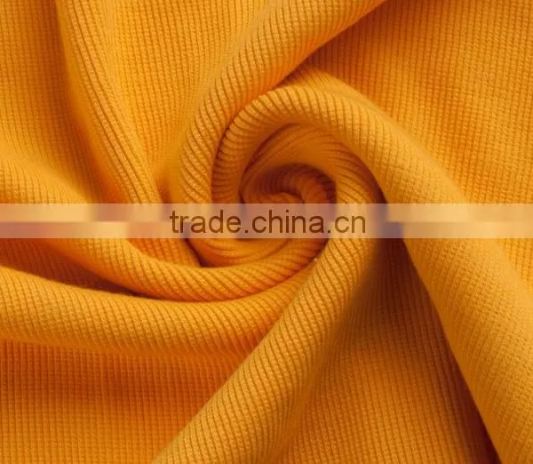 Wholesale Cotton Knitted Fabrics Rib Cuff Dress Fabric Polyester Stretch 2 * 2 Round-rib Fabric photo-4