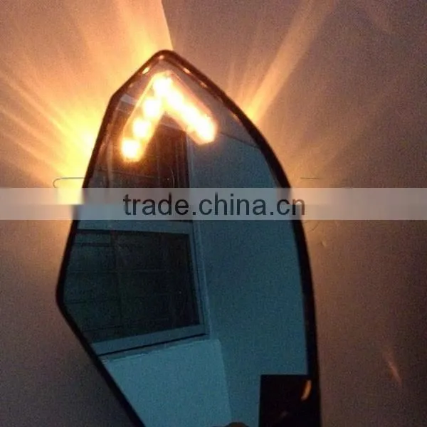 BJ-RM-016A Super Bright Integrated LED Turn Signal With Arrow Style Motorcycle Side Mirror photo-2
