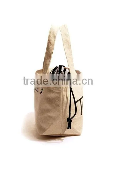 Customized Canvas Tote Insulated Drawstring Lunch Bag photo-3