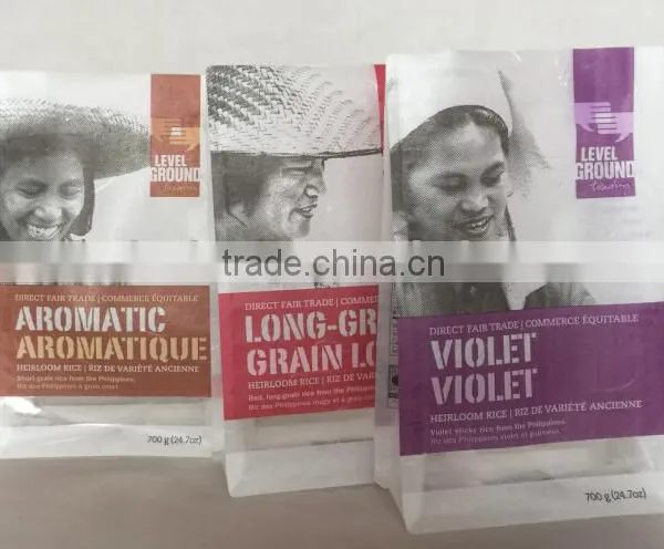 Block Bottom Rice Paper Pouch Bags For Rice Packing photo-6