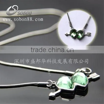Fashion 925 Sterling Silver Necklace Jewerly With Natural Crystal