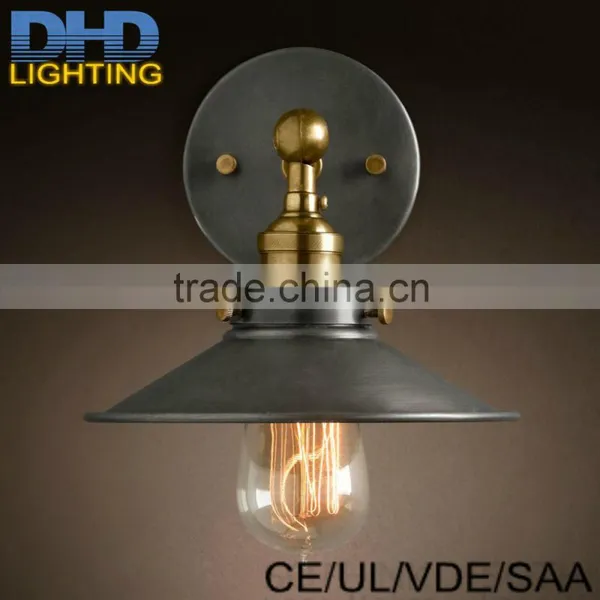 Art Lighting Industrial E27 Edison Wall Lamp Vintage Black Iron Finished Cage Lighting Fitting for Home Decoration