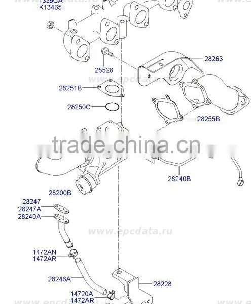 Turbocharger Assy 2.5 VGT CRDI D4CB Set for Engine Diesel From Mobis photo-2