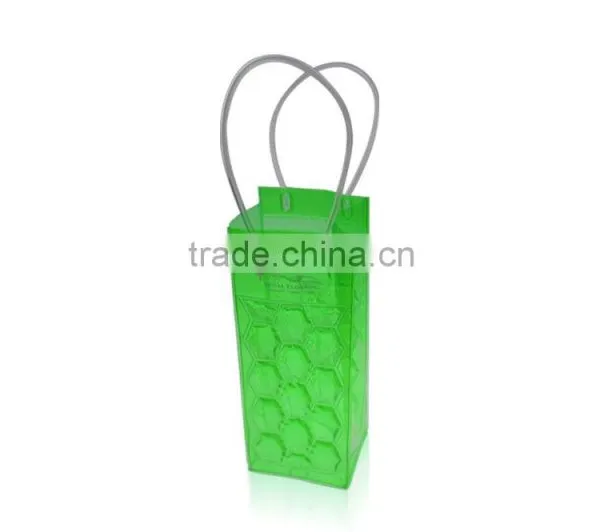 Decorative Pink PVC Wine Bottle Cooling Bag photo-5