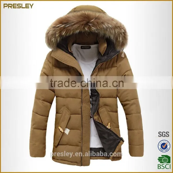 Prelsy Oem Custom Winter Man Heated Jacket With Leather Zipper Puller