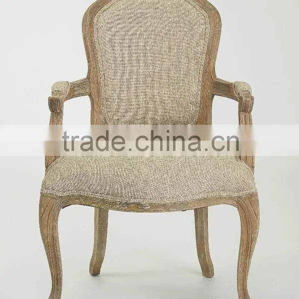 French Style Upholstered Armchair(CH-859-OAK) photo-2