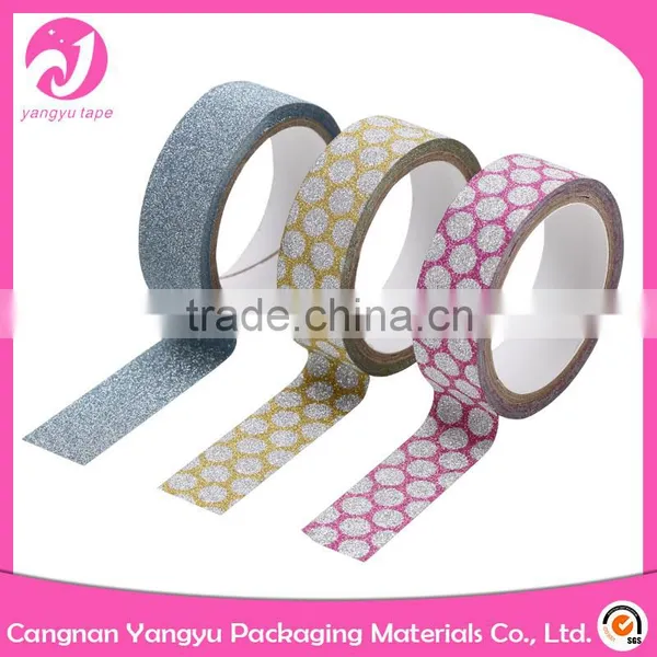 Waterproof Custom Washi Decorative Glitter Tape