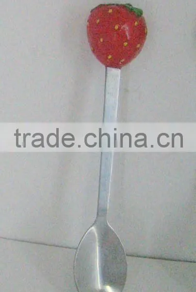 polyresin fruits table spoon