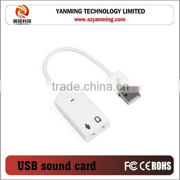 sound card Virtual 7.1 Channel USB 2.0 creative audio card adapter for macbook