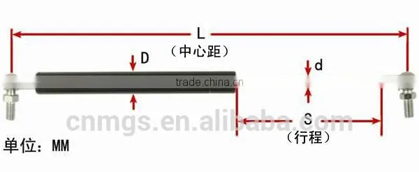 2016 High Quality Compression Gas Spring Used in Auto Cars photo-3